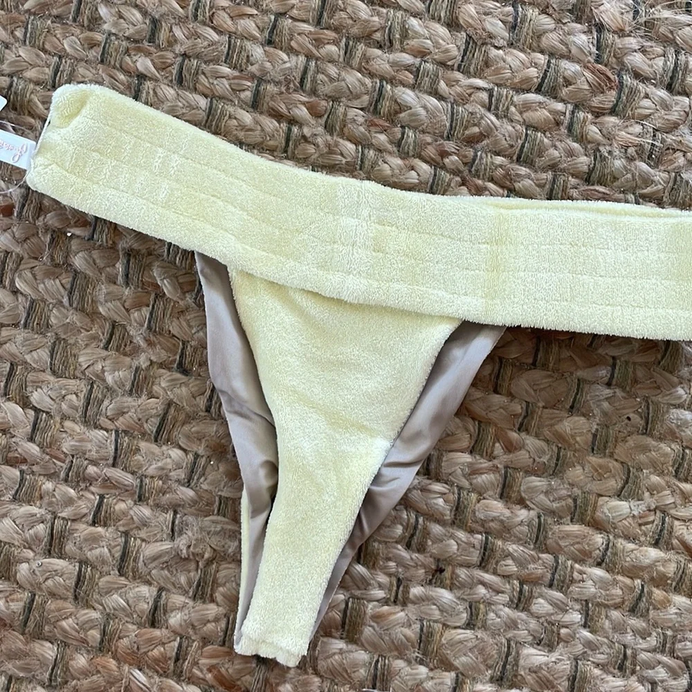 FINAL PRICE ❤️‍🔥 FRANKIES BIKINIS ✨ PHOEBE TERRY BOTTOMS NWT SIZE MEDIUM